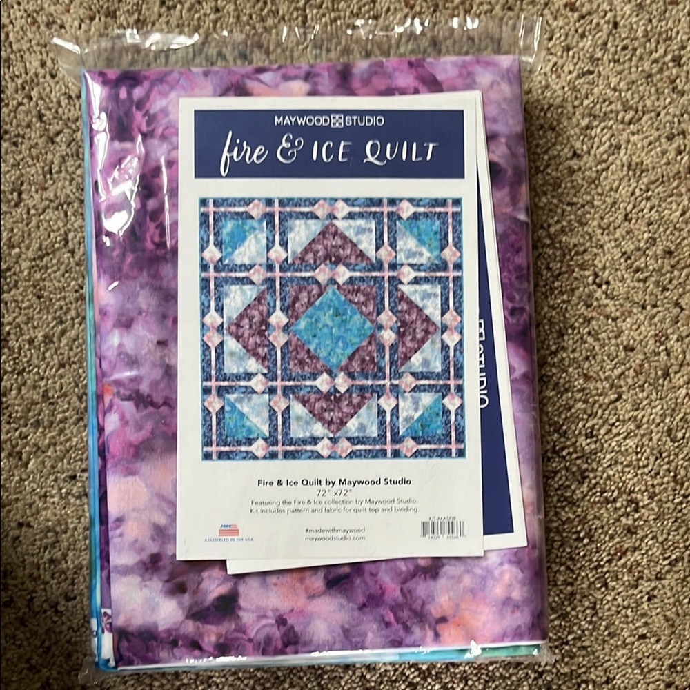 Fire & Ice Quilt Kit - Purple and Blue